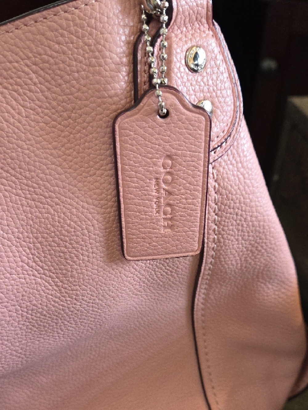 Coach Edie 31 Light Pink Pebbled Leather Purse - Picture 10 of 16